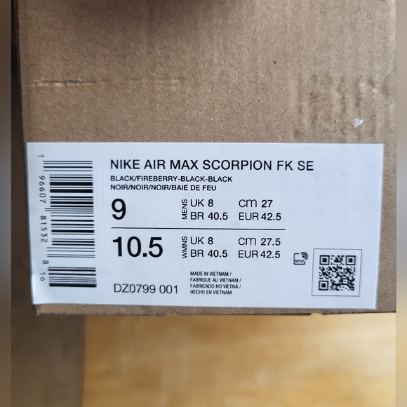Nike Air Max Scorpion Fkyknit SE Size 9 - Picture 8 of 8